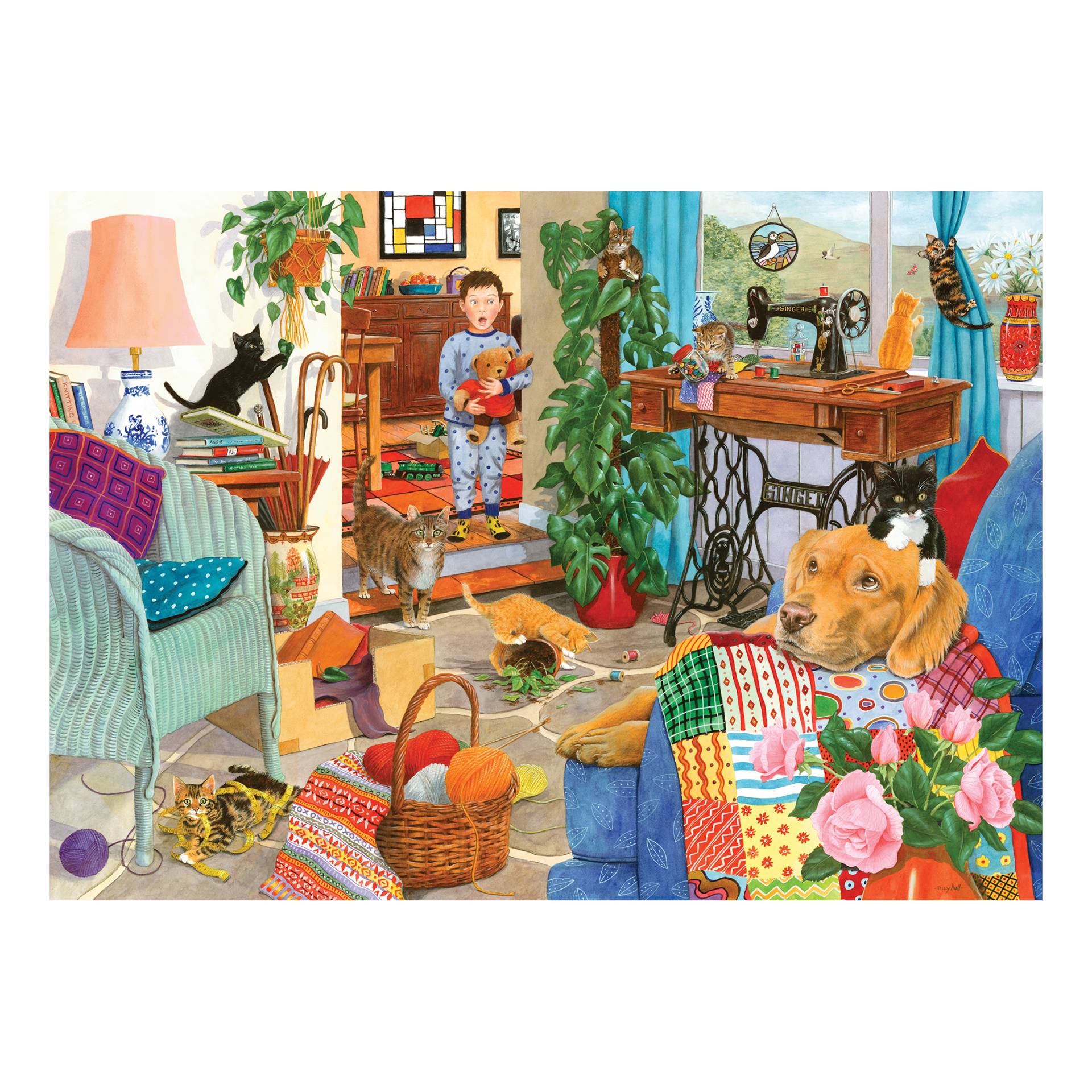 HOP - House of Puzzles Chaos Bei Kätzchen 1000 Teile Puzzle House-Of-Puzzles-HP0702 von HOP - House of Puzzles