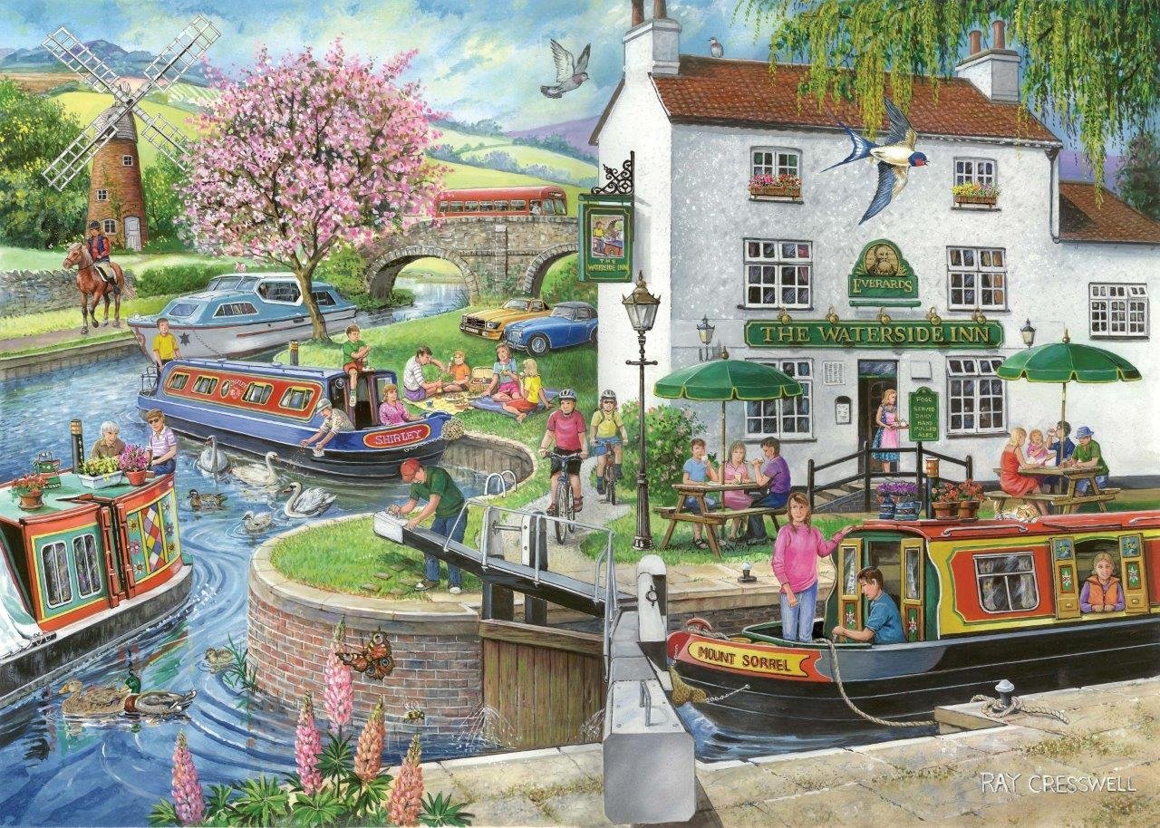 HOP - House of Puzzles Find the Differences No.6 - By The Canal 1000 Teile Puzzle House-of-Puzzles-HP0327 HOP - House of Puzzles Find the Differences No.6 - By The Canal 1000 Teile Puzzle House-of-Puzzles-HP0327 von HOP - House of Puzzles