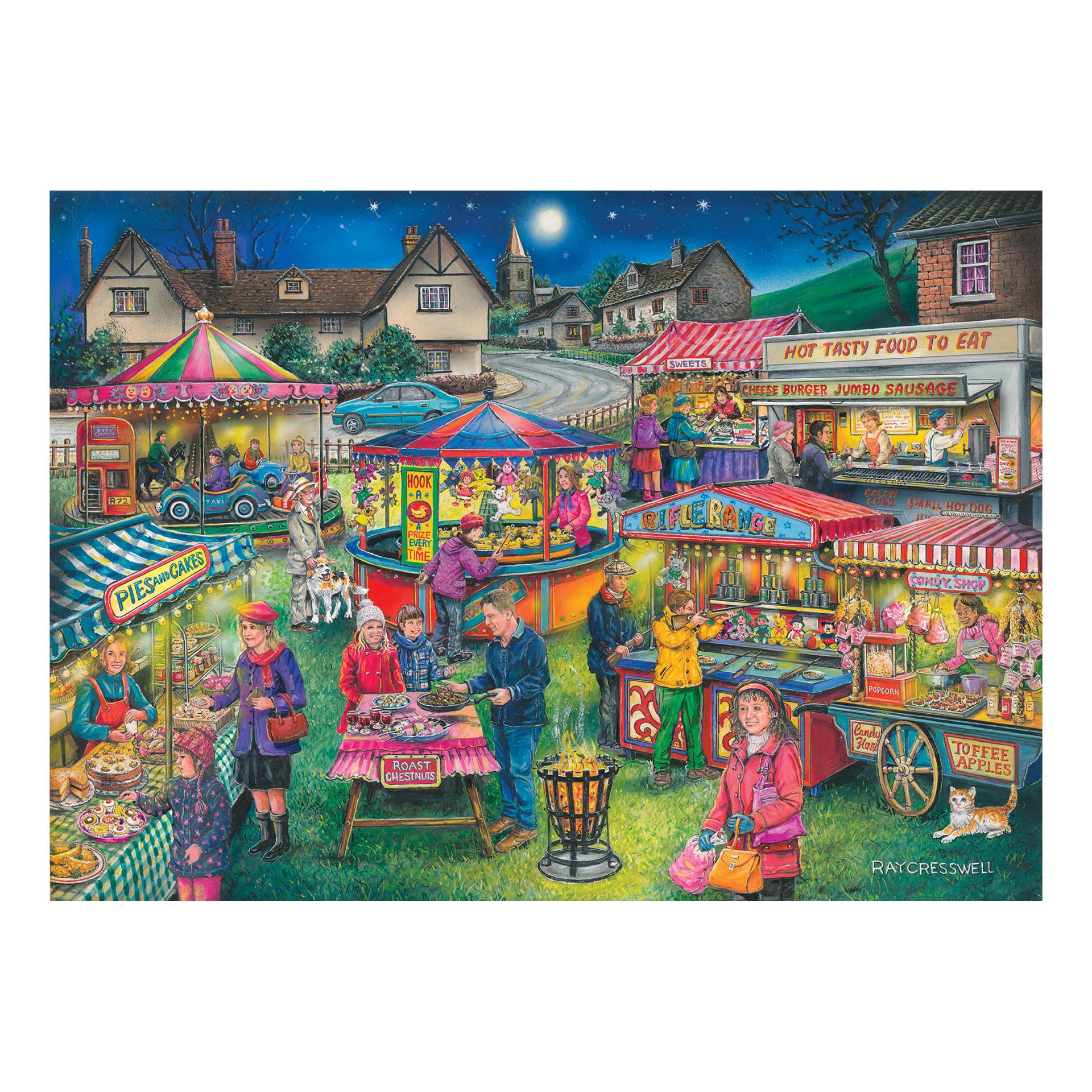 HOP - House of Puzzles XXL Teile - Dorf Fayre 500 Teile Puzzle House-Of-Puzzles-HP0762 von HOP - House of Puzzles