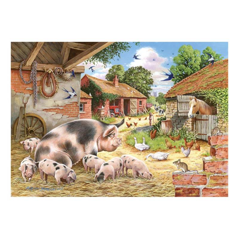 HOP - House of Puzzles XXL Teile - Mohn-Ferkel 500 Teile Puzzle House-Of-Puzzles-HP0363 von HOP - House of Puzzles