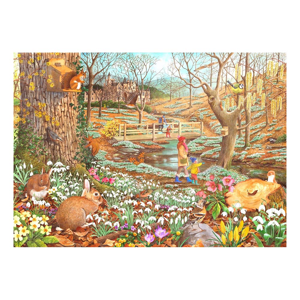 HOP - House of Puzzles XXL Teile - Schneeglöckchen-Wanderung 500 Teile Puzzle House-Of-Puzzles-HP0624 von HOP - House of Puzzles