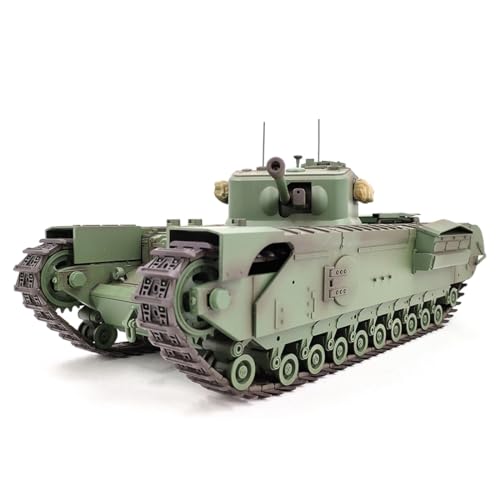 HOPBLOCK 1/16 2.4G Churchill Kampfpanzer Modellbau Militär Panzer, mit Raucheffekten, Panzer Spielzeug Modellbausatz für Erwachsene von HOPBLOCK