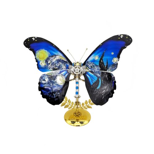 HOPBLOCK 3D Metal Starry Night Butterfly Assembly Model Kit (100+PCS) von HOPBLOCK