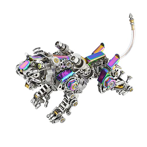 HOPBLOCK 3D Metall Puzzle Tiger für Erwachsene, 650 Teile DIY Steampunk Metall Modell Bausatz, 3D Metall Modellbausatz Desktop Spielzeug Geschenke von HOPBLOCK