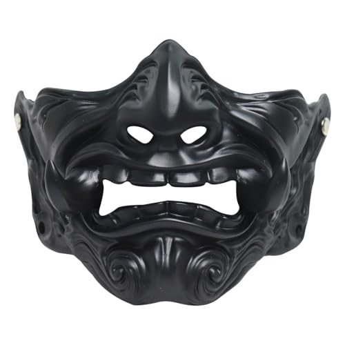 HOPBLOCK Halloween Maske, Punk Maske Cosplay für Erwachsene, Hannya Japanisch Halbgesicht Maske Kostüm Maske für Halloween Maske Cosplay Punk Requisiten von HOPBLOCK