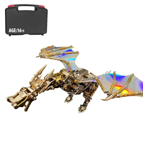 HOPBLOCK Metall 3D Modell, DIY 3D Metall Puzzle Drache Mechanisches Modellbausatz, 600 Teile 3D Mechanical Puzzle Metall DIY Ornament Geschenke für Erwachsene von HOPBLOCK