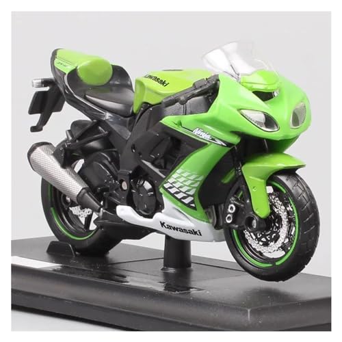 HOPEYS Motorradmodell 1:18 for Kawasaki Ninja ZX10R Motorrad Modell Fertige Motorrad Sammlung Motorrad Spielzeug Grün Mehrfarbig von HOPEYS