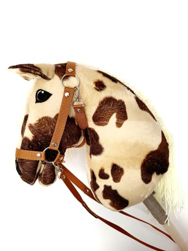 Hobby Horse Groß A3 (Pferd auf Stock) mit Halfter wie abgebildet (spotted) von HORSE & toys