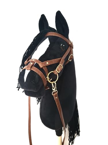 Hobby Horse Hobbypferd groß A3 (Pferd auf einem Stock) (Black) von HORSE & toys