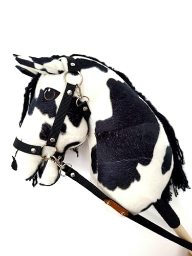 Hobby Horse Hobbypferd groß A3 (Pferd auf einem Stock) (Black and White) von HORSE & toys