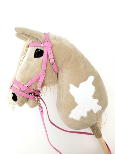 Hobby Horse Hobbypferd groß A3 (Pferd auf einem Stock) (beige) von HORSE & toys