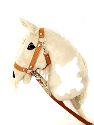 Steckenpferd A4 (Pferd auf einem Stock) Hobby Horse A4 komplett mit Kantar wie auf dem Foto (krem) von HORSE & toys