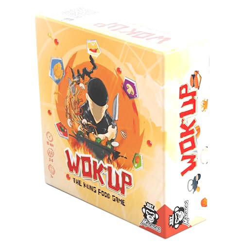 Hot Macacos 316001 Wok-Up, schnelles Kartenspiel, ab 7 Jahren, Gesellschaftsspiel für 2-6 Spieler von Asmodee