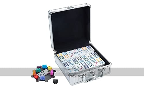 Hot Games Mexican Train Double Twelve Dominoes in Aluminium Case von Hot Games