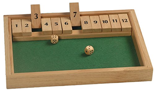 SHUT The Box, 12-er Variante 1-12, Klappen Würfelspiel von HOT