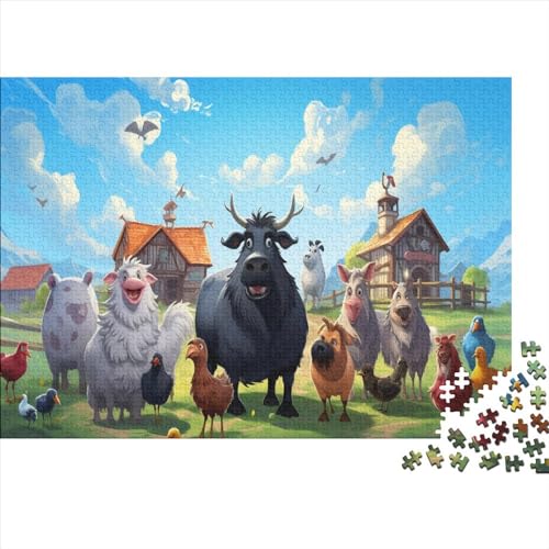 Bauernhof-Tiere 500 Teile Puzzles Für Erwachsene Und Kinder Ab 14 Jahren, Puzzle Motiven, Impossible Puzzle 500pcs (52x38cm) von HOTGE