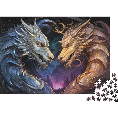 Fliegender Drache– 500 Teile, Impossible Puzzle, Puzzles Für KinderGeschicklichkeitsspiel Für Die Ganze Familie, Farbenfrohes Legespiel, 500pcs (52x38cm) von HOTGE