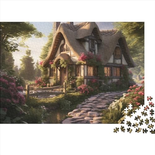 Gemütliche Hütte Puzzles 1000 Teile -Hölzernes Puzzle Für Erwachsene Und Kinder Ab 14 Jahren, Puzzle Mit Entworfen Für Familienspaß 1000pcs (75x50cm) von HOTGE