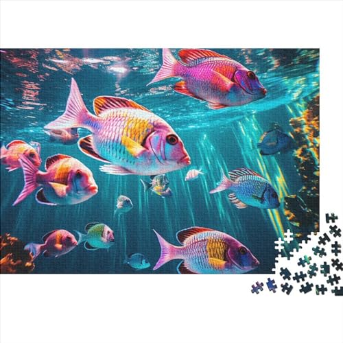 Meereskoralle Puzzle 500 Teile,Puzzle Für Erwachsene,Impossible Puzzle, Farbenfrohes Legespiel,Puzzles Für Kinder-Ozeanfische-Geschenke Für Männer/Frauen.500pcs (52x38cm) von HOTGE