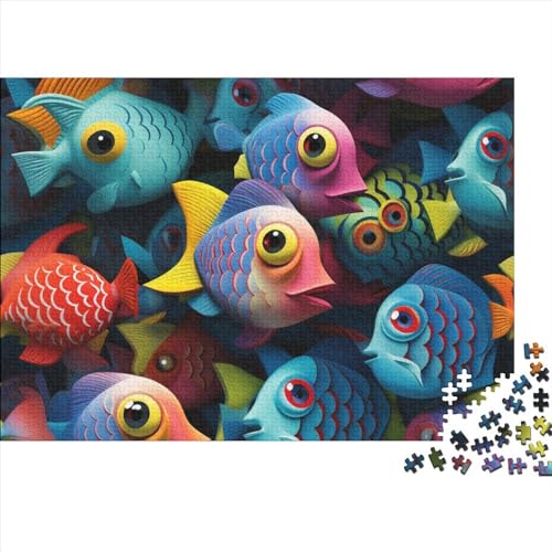 Meereskoralle Puzzle Ozeanfische - 500 Teile Puzzles Für Erwachsene Und Kinder Ab 14 Jahren Entworfen Für Familienspaß Hölzernes 500pcs (52x38cm) von HOTGE