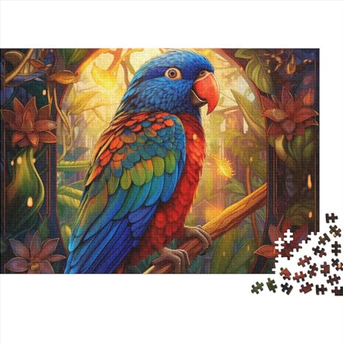 Papagei Puzzles 500 Teile - Puzzle Mit Hölzernes Puzzle Für Erwachsene Und Kinder Ab 14 Jahren, Spiel Und Spaß Für Die Ganze Familie 500pcs (52x38cm) von HOTGE