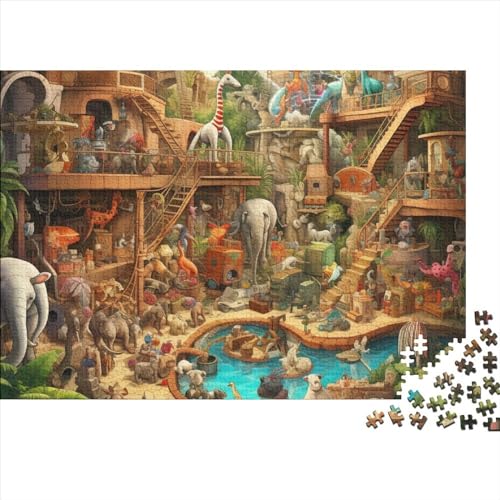 Tierische Welt Puzzles 500 Teile -Puzzle Hölzernes Mit - Puzzle Für Erwachsene Und Kinder Ab 14 Jahren,Spiel Und Spaß Für Die Ganze Familie 500pcs (52x38cm) von HOTGE