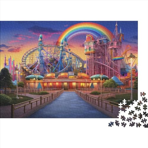 Vergnügungsparks Puzzles 500 Teile -Puzzle Hölzernes Mit - Puzzle Für Erwachsene Und Kinder Ab 14 Jahren,Spiel Und Spaß Für Die Ganze Familie 500pcs (52x38cm) von HOTGE