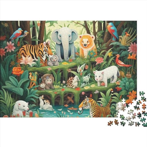 Waldtiere Unlösbares Puzzle | | 1000 Teile,Hölzernes | Das Unmögliche Puzzle, Kinder Puzzle Für Erwachsene, Herausforderndes Rätsel Puzzle 1000pcs (75x50cm) von HOTGE