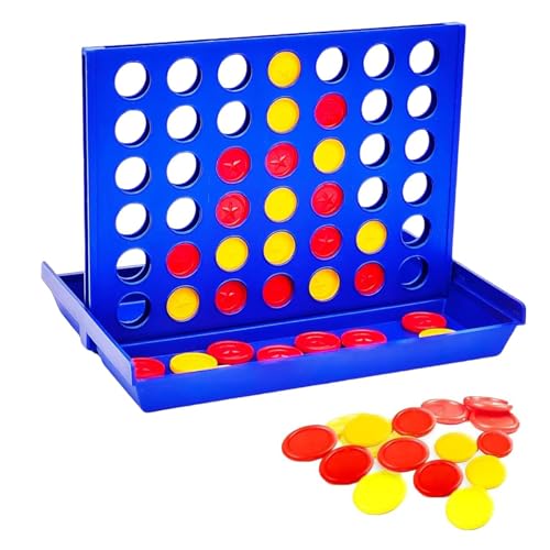 HOTMNTY 4 Gewinnt Klassik Reisespiel, Reihe Vertikales Brettspiel, Strategiespiel für 2 Spieler, Familie Brettspiele Spielzeug, Lernspielzeug, Kinder ab 3 Jahren, M (184 x 132 x 140 mm) von HOTMNTY