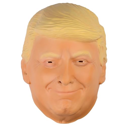 HOTTERCOS 2024 Donald Trump Maske Lustige Präsident Trump Kopfmasken Realistische Promi-Masken für Erwachsene Kostüm Halloween von HOTTERCOS