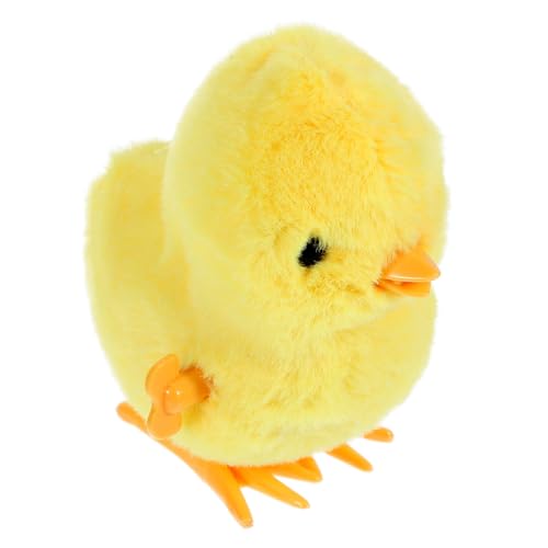 HOUDERCO Hüpfendes Hühnerspielzeug Marienkäfer Küken Plüsch Huhn Hähnchen aufziehen chicken toy Aufziehbares Huhn Aufziehspielzeug für Kleinkinder Hühnerspielzeug aufziehen Plastik Yellow von HOUDERCO