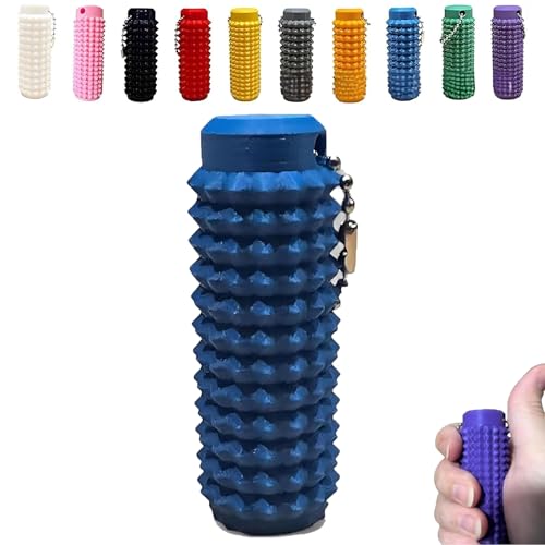 Spiky Grippie-Schlüsselanhänger, Little Ouchies Fidget, Bumpy Fidget-Schlüsselanhänger, Mini-Zappelspielzeug Für Die Tasche, Venting-Schlüsselanhänger (Blau) von HOUXIANDOU