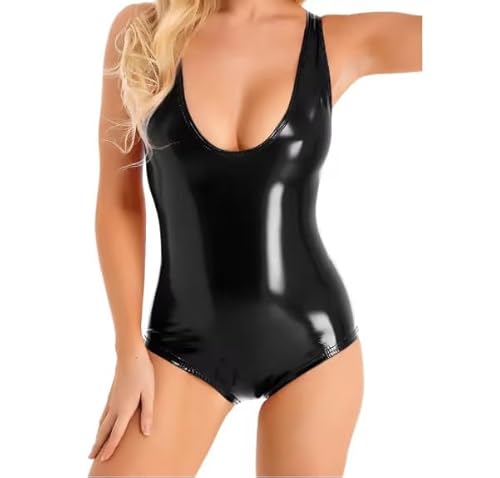 HOUXINQWWP Cosplay-Bodys für Damen, PVC, Größe S-7XL, Schwarz, Größe 3XL von HOUXINQWWP