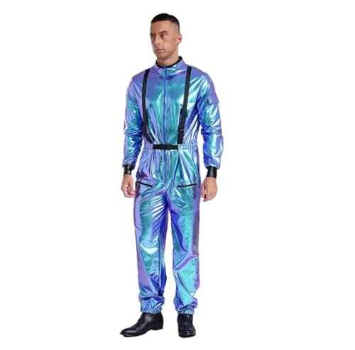 HOUXINQWWP Cosplay-Kostüm für Herren, langärmelig, Body S-3XL, Blau, XXL von HOUXINQWWP