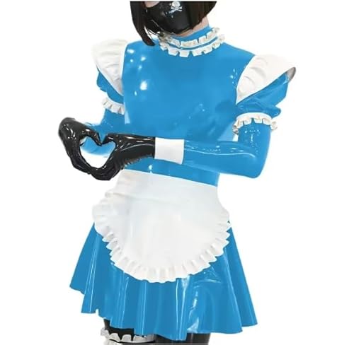 HOUXINQWWP Cosplay-Kostüme, langärmelig, PVC, Größe S-7XL, Blau, Größe 3XL von HOUXINQWWP