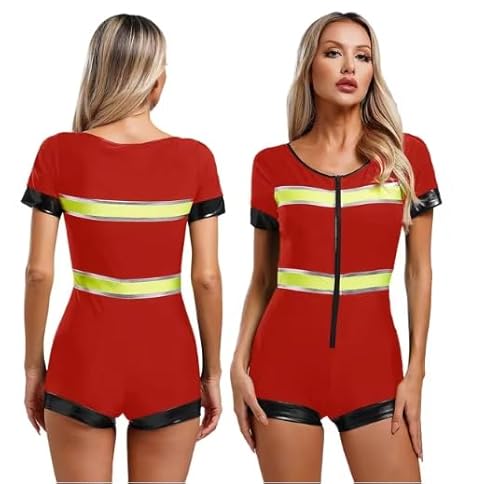 HOUXINQWWP Cosplay-Outfit für Damen, Halloween-Kostüm, Größe S-3XL, Rot, XXL von HOUXINQWWP