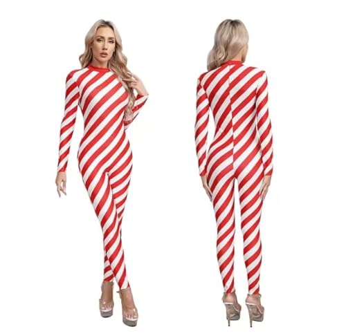 HOUXINQWWP Cosplay Weihnachtskostüm für Damen, Body S-5XL, Rot, 5XL von HOUXINQWWP