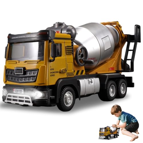 HOVCEH Betonmischer Spielzeug für Kinder, 1:40 Metall Baustellenfahrzeuge für 3 4 5 6 7 Jahre, Sandkasten Fahrzeuge mit Sound und Licht, Sandspielzeug Auto Geschenk für Junge Mädchen HOVCEH Betonmischer Spielzeug für Kinder, 1:40 Metall Baustellenfahrzeuge für 3 4 5 6 7 Jahre, Sandkasten Fahrzeuge mit Sound und Licht, Sandspielzeug Auto Geschenk für Junge Mädchen von HOVCEH