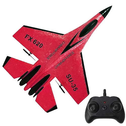 HOVCEH Ferngesteuerte Flugzeuge, Flugzeug Flieger, RC Flugzeug Kinder mit LED Beleuchtung für Anfänger, Kinder Und Erwachsene,RC Flugzeug Su35, RC Fighter Plane Flugzeug Spielzeug mit USB-Aufladung von HOVCEH