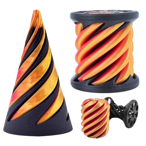 HOVCEH Impossible Pyramid Passthrough Sculpture, Impossible Cone, 3D Printed Spiral Cone Fidget Toy, Anxiety Stress Relief Toy Pass Through Pyramid Desk Decoration for Home Office von HOVCEH