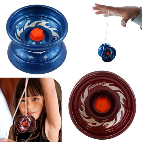 2 Stück Metall-Yoyos für Kinder und Anfänger, 5 cm, professionelle Trick-Yojo-Kugeln, Kinder-Yoyos für Partytütenfüller, reaktionsschnelle Yojo-Bälle 3+Y von HOVUK