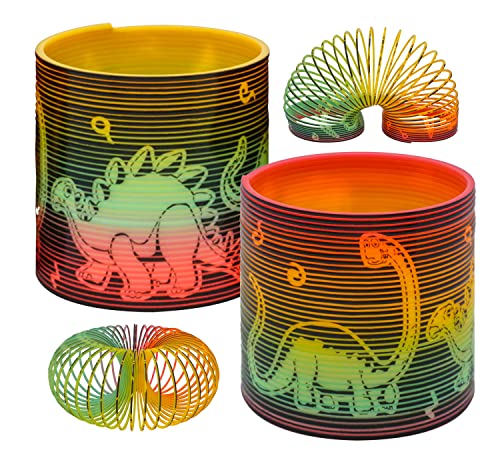 2-teiliges magisches Spielzeug der Dinosaurierfamilie 6,5 cm, dehnbare, hüpfende Spule, lustiges Fidget-Spielzeug für Kinder, Partytütenfüller für Kinder, Geburtstagsgeschenke ab 3 Jahren 2-teiliges magisches Spielzeug der Dinosaurierfamilie 6,5 cm, dehnbare, hüpfende Spule, lustiges Fidget-Spielzeug für Kinder, Partytütenfüller für Kinder, Geburtstagsgeschenke ab 3 Jahren von HOVUK