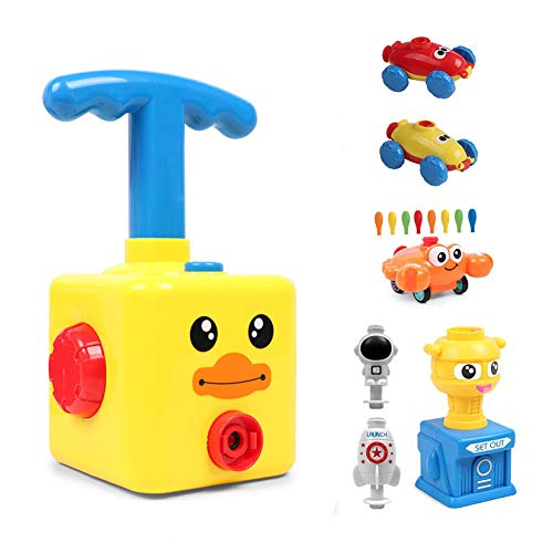 HOWADE Ballonbetriebenes Startauto, aufblasbare Ballonpumpe, Handschieber, Mini-Kunststoff, Luft-Power-Ballonrennfahrzeug, Auto-Spielzeug für Kinder, Geschenk von HOWADE