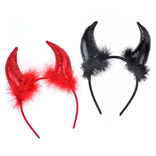 HOWAF 2 Stück Teufelshörner Schwarz Rot Halloween Teufelshörner Haarreif Teufel Hörner Teufel Haarreif Halloween Kopfschmuck für Karneval Mottoparty Halloween Teufel Kostüm Accessoire Damen Kinder HOWAF 2 Stück Teufelshörner Schwarz Rot Halloween Teufelshörner Haarreif Teufel Hörner Teufel Haarreif Halloween Kopfschmuck für Karneval Mottoparty Halloween Teufel Kostüm Accessoire Damen Kinder von HOWAF