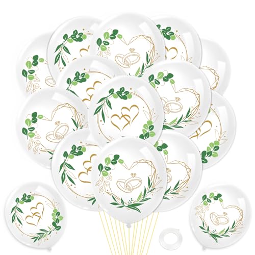 HOWAF 20 Stück Luftballons Hochzeit, Hochzeit Luftballons Deko Hochzeit Deko Wedding Just Married Ballon Herzen Eukalyptus Helium Ballons Hochzeitsballons für Heiratsantrag Standesamt Verlobung Deko HOWAF 20 Stück Luftballons Hochzeit, Hochzeit Luftballons Deko Hochzeit Deko Wedding Just Married Ballon Herzen Eukalyptus Helium Ballons Hochzeitsballons für Heiratsantrag Standesamt Verlobung Deko von HOWAF