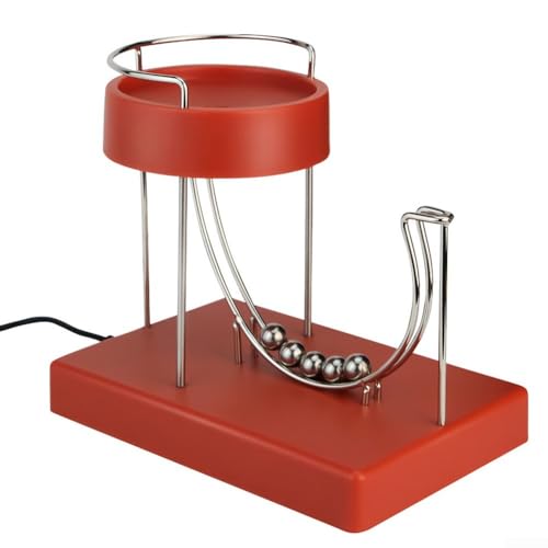 Perpetual Motion Machine Dekoration, ewige Bewegung, Kunst, Schreibtisch, Spielzeug, Skulptur, Newton, Wissenschaft, Physik, Gadgets für Zuhause, Büro, kreatives Geschenk für Feiertage, Rot von HOgardenME