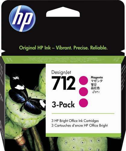 HP Druckerpatrone 712 Original 3er-Pack Magenta 3ED78A von HP