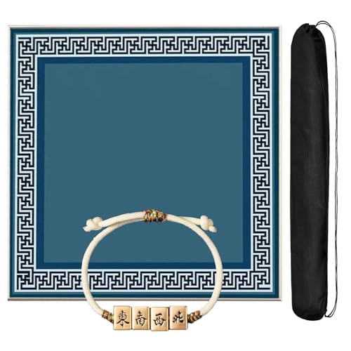 HPFHSJ Mahjong mat rutschfeste und geräuschdichte Mahjong-Matte, geräuschreduzierende Mahjong-Tischdecke mit Kordelzug, für Mahjon-Poker(120cm/47.2in) von HPFHSJ