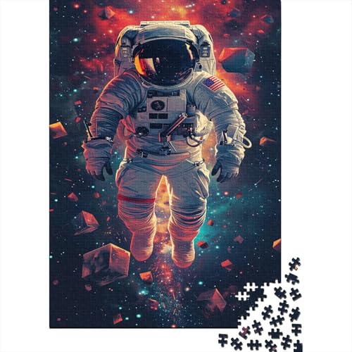 Astronaut Puzzle 1000 Teile für Erwachsene Holzpuzzle 1000 Teile für Erwachsene Puzzlespiel Wohnkultur Puzzle 1000 Teile (75 x 50 cm) von HPRLDQWEU