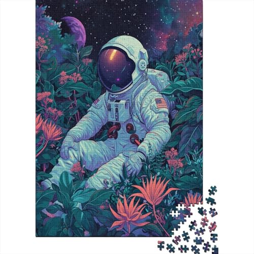 Astronaut Puzzle für Erwachsene Holzpuzzle 1000 Teile Entspannendes Puzzle Geschenk Für Erwachsene Puzzle 1000 Teile Puzzlespiel Wohnkultur 1000 Stück (75x50cm) von HPRLDQWEU